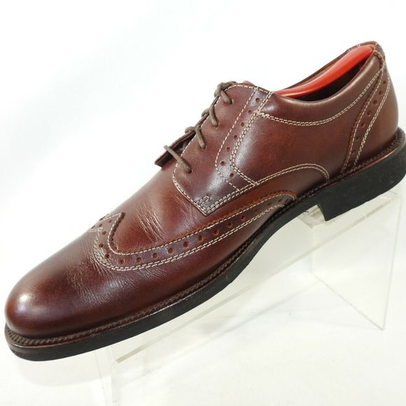 Johnston & Murphy Sz 10 M Brown Oxfords Mens R4C3